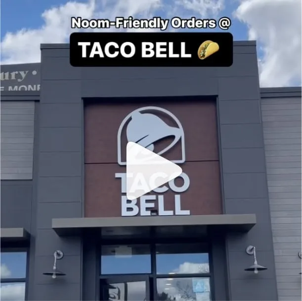 Noom friendly orders at Taco Bell
