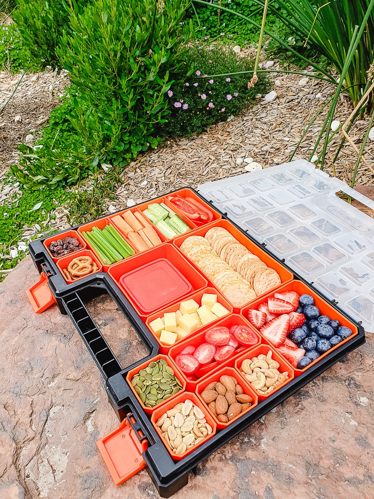Charcuterie board at the park.